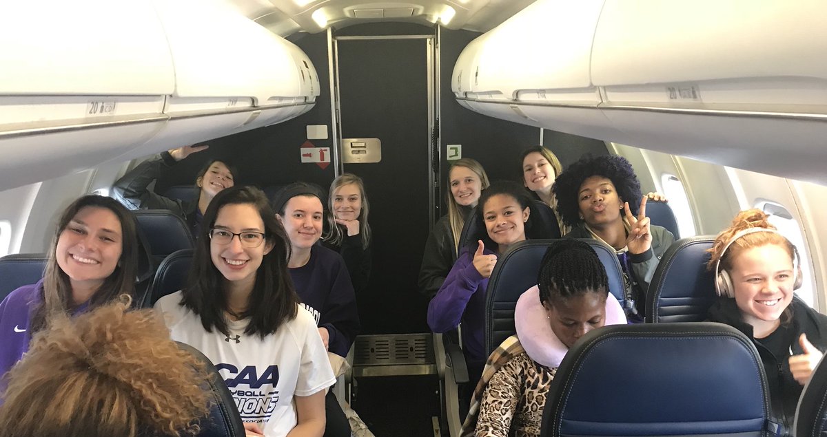 JMUVolleyball's tweet photo. On our way to the @CAASports tournament! โ๏ธ https://t.co/zM2YXOahKr