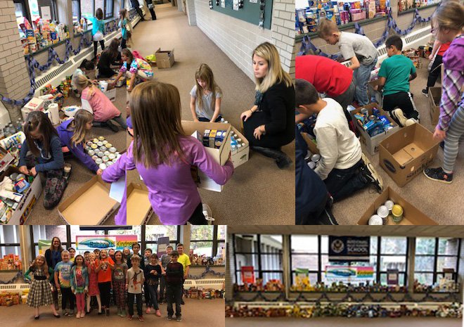 hcea_community's tweet photo. Join us in applauding Jillian Renne, whose 3rd grade class led the Rolling Ridge Food Drive! Ms. Renneโs class participated all week, with the rest of the 3rd grade teaming up on the final day, and the entire school helping out. They collected nearly 1400 items! #HCEAproud https://t.co/X0veT4dRtz