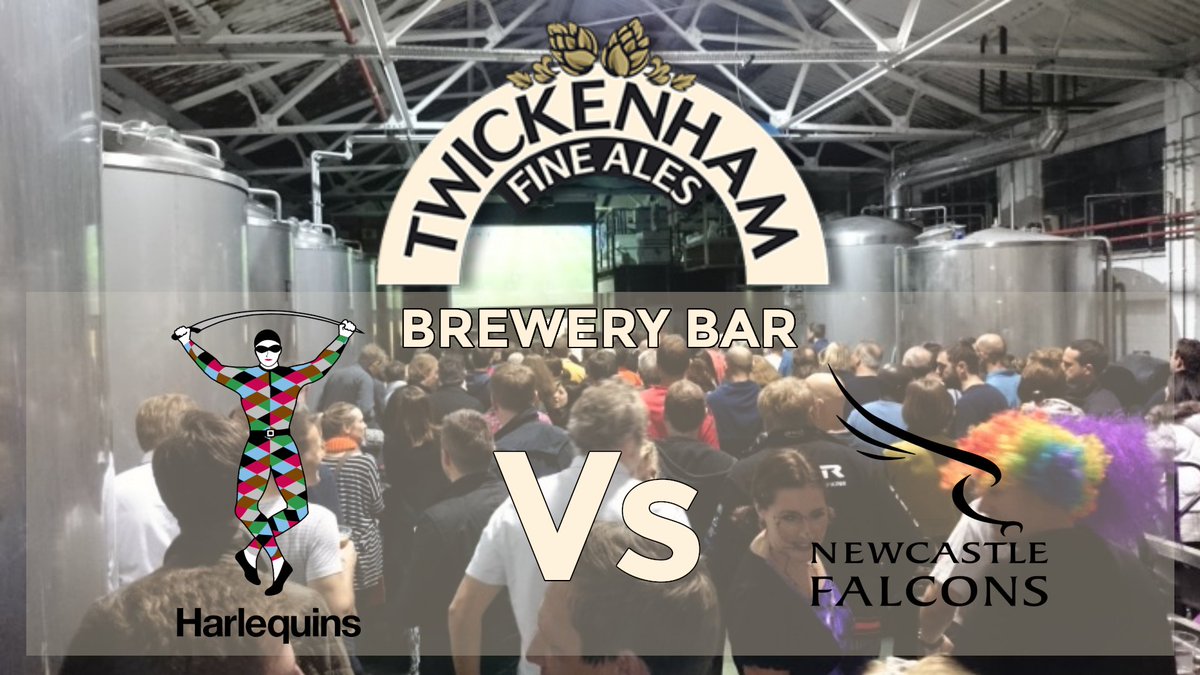 Going to <a href="/Harlequins/">Harlequins 🃏</a> vs @FalconsRugby tomorrow evening? Pop along to the Brewery Bar between 6 and 7.30pm for a tasty pint of ale before the match!