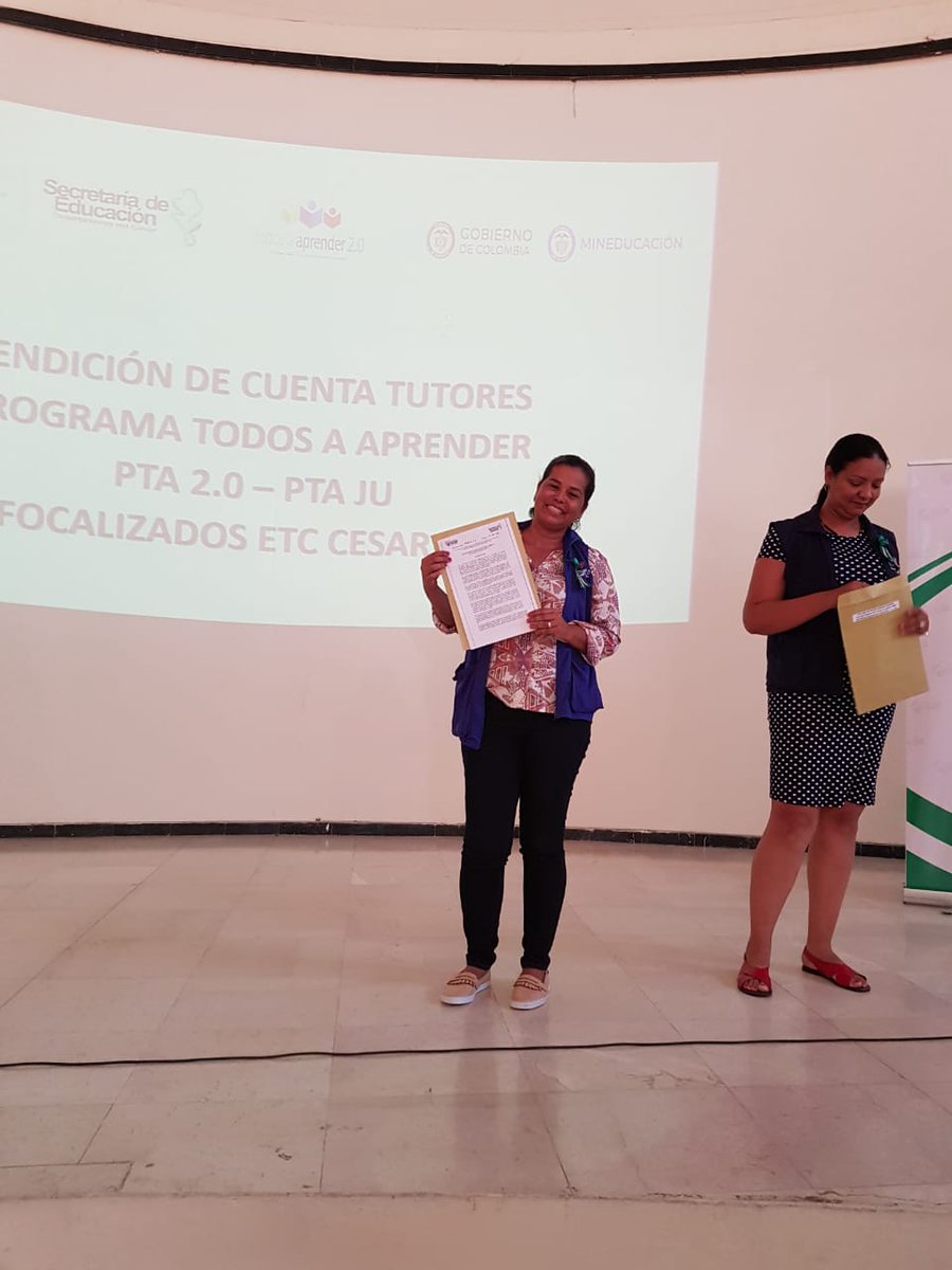 osirisgriega's tweet photo. Es grato rendir cuentas a la Comunidad y poder decir con orgullo "@PTA_Colombia es una estrategia exitosa para garantizar a los niños de @CesarEducacion más y mejores aprendizajes" Esto es cerrar brechas. Estamos haciendo bien la tarea @lpuellol @Lilichaparro @Prensagobcesar https://t.co/VKfMUqNtuq