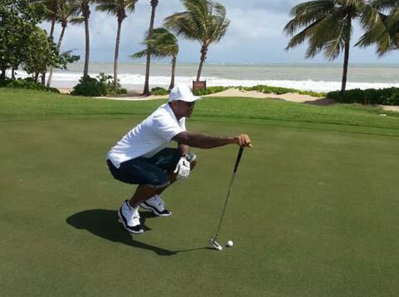 A couple shots of  @carmeloanthony swagging the Concords. "The Concord will forever be one of the most sought-after sneakers in the world because of what it represents on and off the court. It’s one of those shoes that crosses generations." — he told  @TheUndefeated