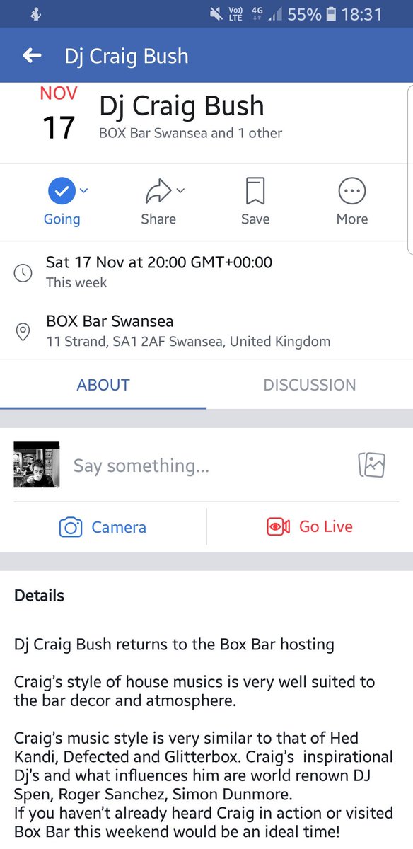 CraigBush76's tweet photo. This Saturday from 8pm, Soulful, Funky Disco Beats. Get involved. @BoxBarSwansea https://t.co/DyOdfPphvF