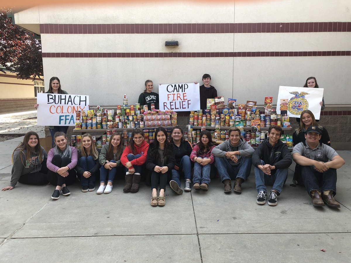 bchsffa's tweet photo. BCHS FFA was honored to partner with the Carlos Vieira Foundation in collecting items for those affected by the fires in Paradise CA. Items will be delivered by to Chico, Ca today by 51FIFTY." #bchs #bcpride #bcffa #51fifty https://t.co/ksbhUJRqsL