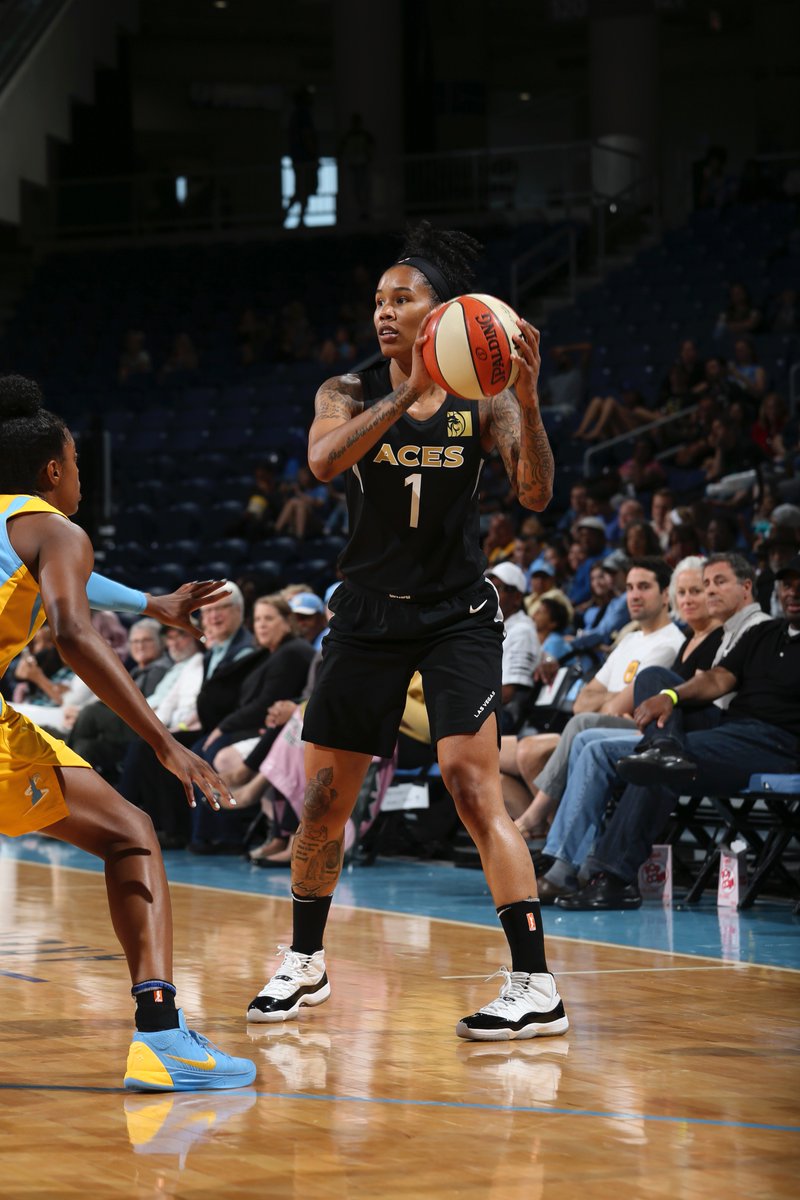 This past June,  @tyoung11 — the WNBA's biggest sneakerhead — broke out the Concords, her all-time favorite sneaker, on the court for the  @LVAces. She also had a custom-made Concord cake for her 29th birthday in 2015.
