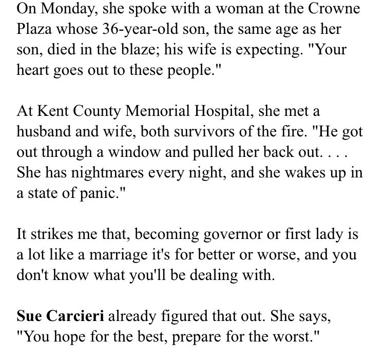 IanDon's tweet photo. 2003 profile of Sue Carcieri by @mcbakst in @projo https://t.co/KQOJGCL9hp