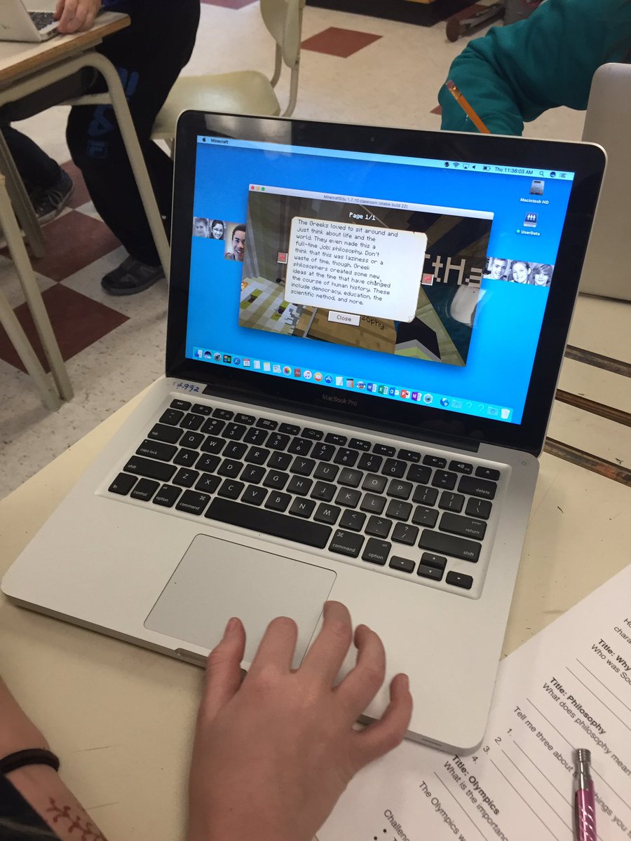 Using Minecraft to explore Ancient Greece! Thanks <a href="/AlainaCrone/">Alaina Crone</a>  for setting us up today!#Minecraft <a href="/principalfero/">Ian Fero</a> <a href="/PoppyJohnsonEdu/">Poppy Johnson</a> #FCSinspired