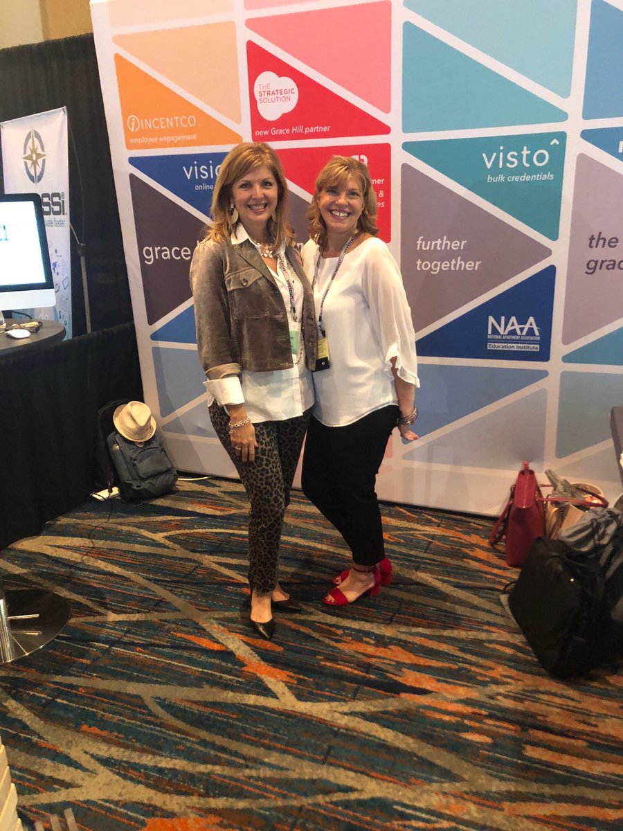 GraceHill's tweet photo. Have you met Grace Hill’s new Exec VP Kendall Pretzer?? Come say hi to her and our VP of Biz Dev Robert Gettys today at booth 116. Krisann Gaiko and Stephanie Sponagle are also here, having a blast meeting everyone at OPTECH. #OPTECH2018 #Booth116 https://t.co/zXmOwBWS8J