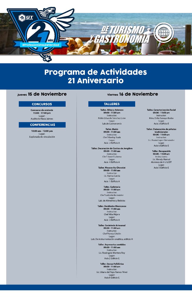 UTSelva2's tweet photo. Conoce los programas de las 4 Divisiones de Carrera que prepararon para estos días del #21Aniversario #UTSelva https://t.co/QtjjGOKOsB