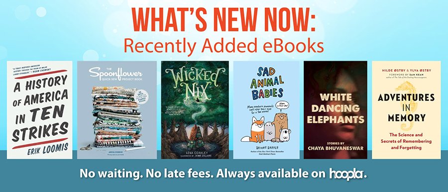 a collage of popular e-book titles. All new releases