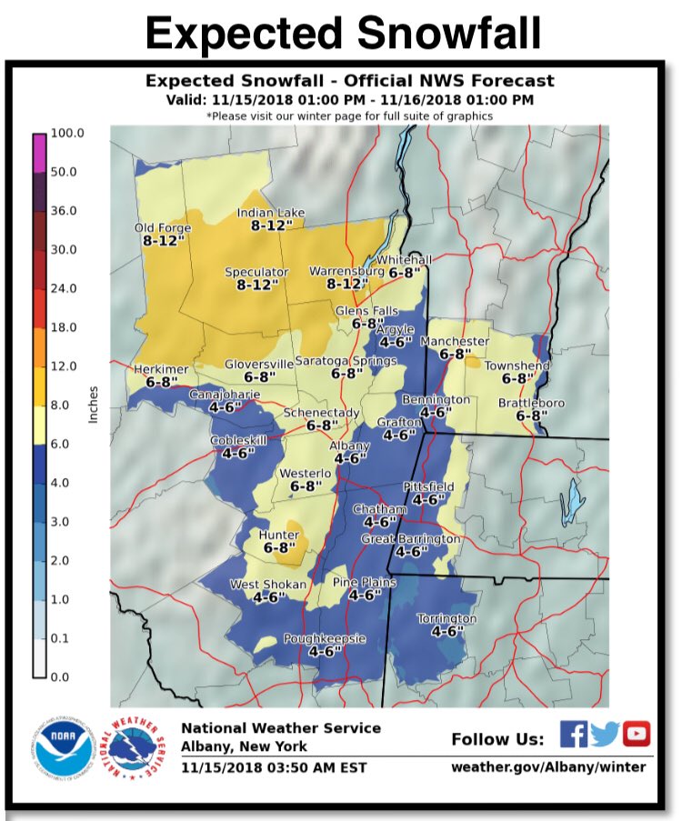 DutchessAlerts's tweet image. WINTER STORM WARNING in effect for Dutchess County. Accumulating snow is expected to begin this afternoon and evening and continue into the overnight with additional snow possible in the morning. Total accumulation expected 4-8 inches, depending on location. Use caution. #BeSafe