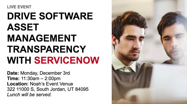 bdblackburn34's tweet photo. Event: Drive Software Asset Management Transparency with ServiceNow https://t.co/HpMlFiVkRw https://t.co/jiHtcBBZ15