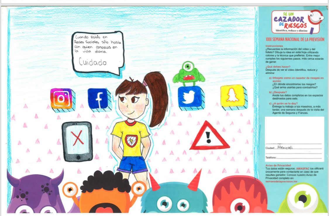 SemanaPrevision's tweet photo. Motivando el talento y la creatividad de nuestros pequeños mexicanos,  contribuimos a edificar un mejor futuro para todos ellos. Muchas felicidades a  los niños ganadores del 2do. Lugar de las 850 escuelas participantes en la  @SemanaPrevision @AMASFAC_CDN #Cazadoresderiesgos https://t.co/8MnNUJ7cXt