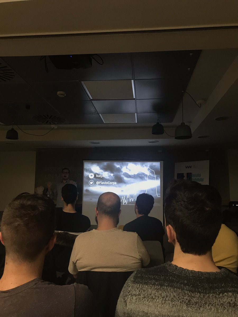 Andyserrato's tweet photo. @FlavioCorpa aprendiendo monadas #monads #functionalprogramming @VlcJS #devwoman @DevWomen_ES y gracias a @Onestic por hacer host del evento #javascript https://t.co/pYcoWMgb89