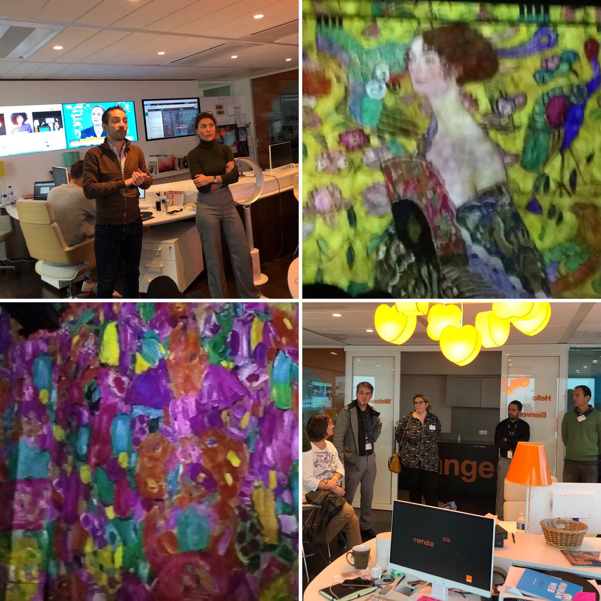 T_Pallas's tweet photo. Rencontre des équipes soutien RH et reporting sur le thème déclinaisons numériques : visite du #socialhub, #plazzaping d’ @OrangePlazza, aménagements #Jobbé2020, visite @AtelierLumieres. Merci à nos collègues pour leur accueil et leur disponibilité @StellCamilleri @LarocheJu https://t.co/JRdyd1iIjs