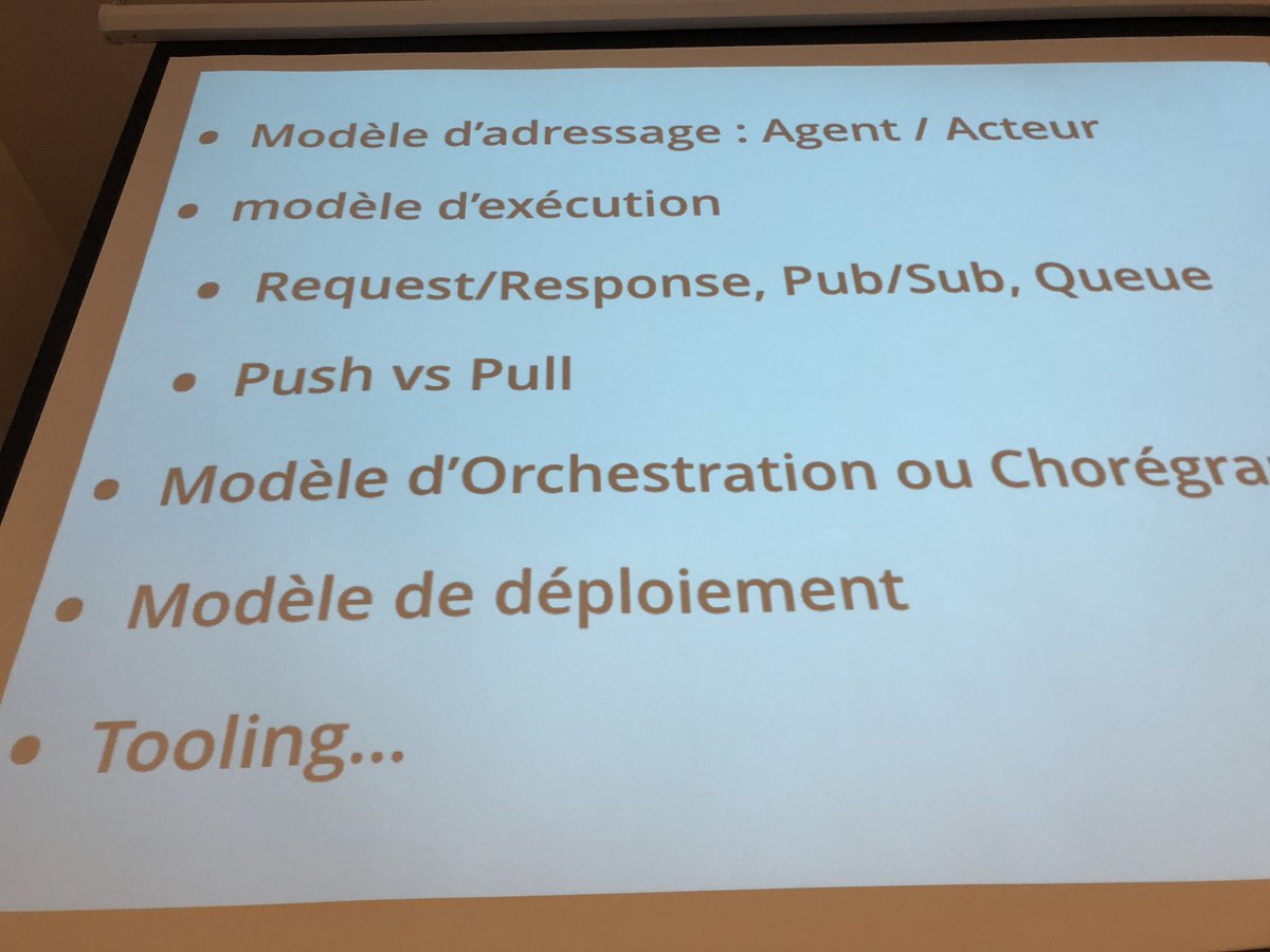 cyriux's tweet image. “Don’t use the ‘microservice’ word, instead talk about all these things”@Lilobase #DDDParis