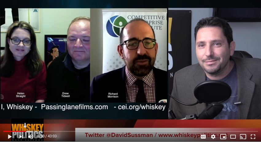 Thanks to <a href="/DavidSussman/">Atticus Finch</a> of Whiskey Politics for interviewing the <a href="/iwhiskeyspirit/">I, Whiskey</a> team about the freedom to connect and create: cei.org/blog/freedom-a…