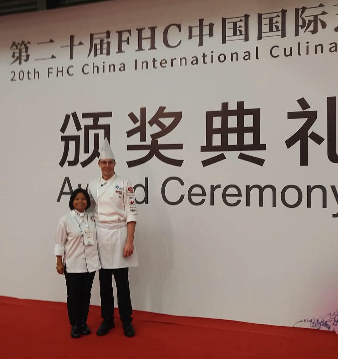 RiverCafeYYC's tweet photo. Congratulations to our own, Jack Christensen, for winning silver &amp; bronze at this year’s Food Hotel China International Culinary Arts Competition in #Shanghai! 🇨🇦 #fhcchina #worldchefs @SAITculinary https://t.co/t3i7gKFeg5