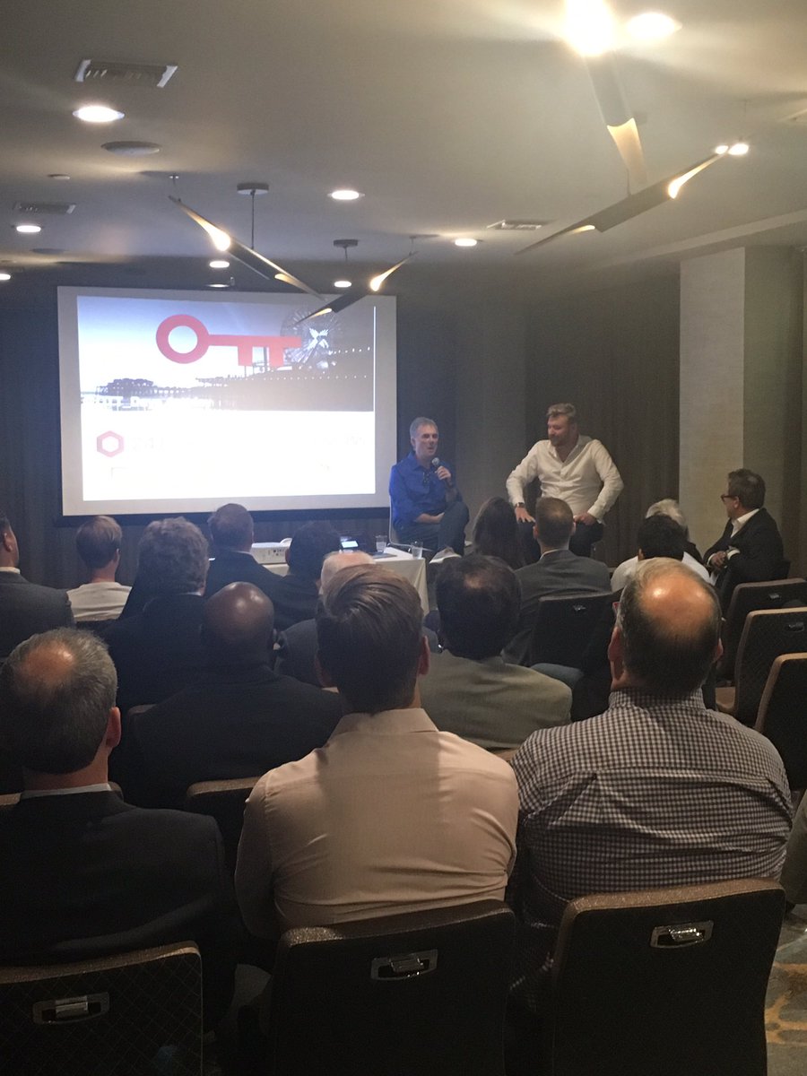 OTT_DAYS's tweet photo. Scott Ehrlich, VP Emerging Platform content at Sinclair broadcasting group, on stage at #ottday in LA #digitalmedia #streamingmedia https://t.co/CZWctTHP3O