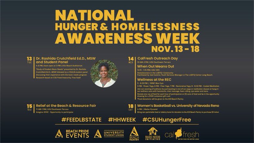 PresConoley's tweet photo. National Hunger and Homelessness Awareness Week event happening now until 1 p.m. at the Southwest Terrace! #GoBeach #FeedLBState #HHWeek https://t.co/ULRg5ZuvrJ