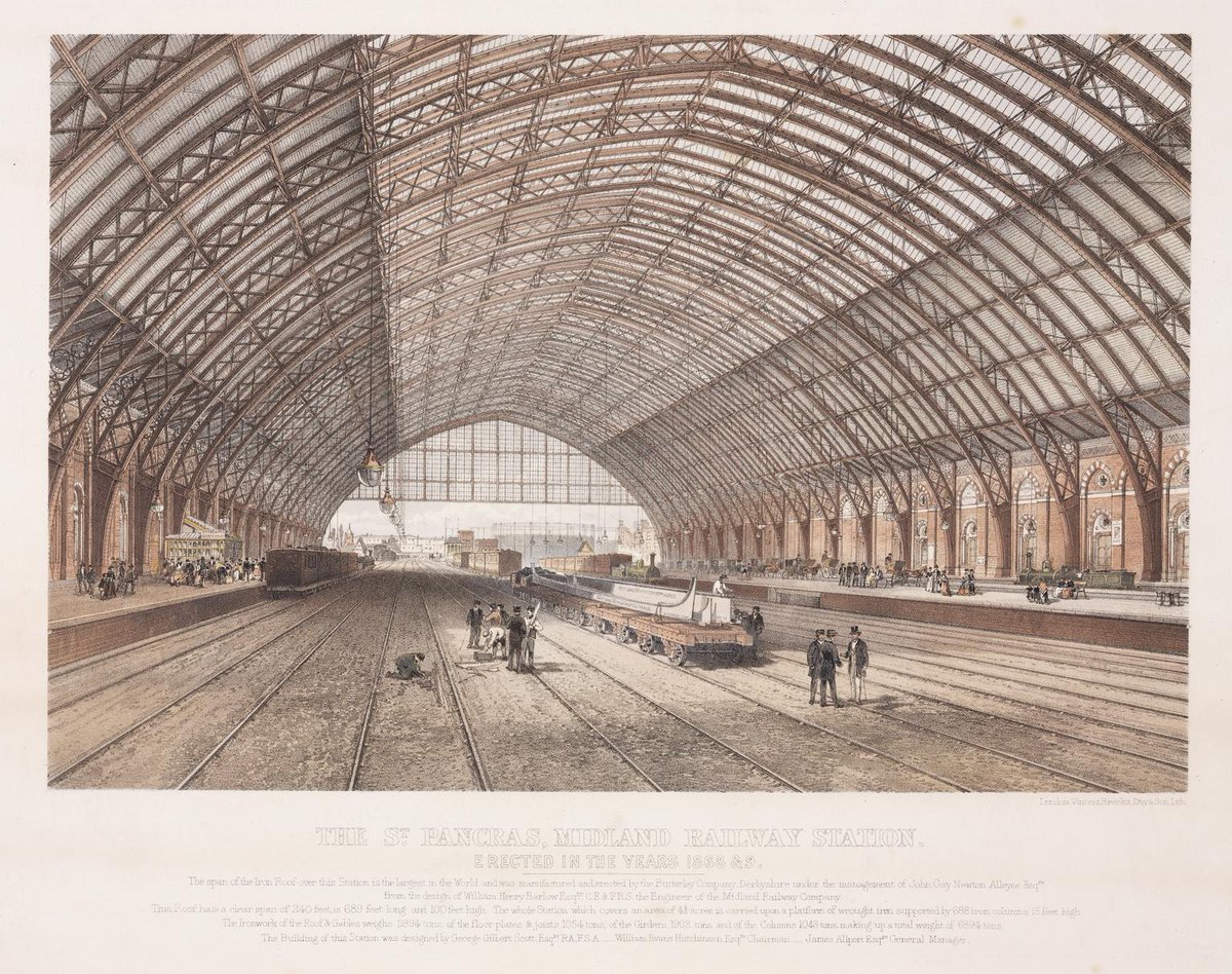 TurnipRail's tweet photo. Good evening all. Here's a lithograph of St Pancras, c.1870s. https://t.co/BCuPhdmQfL