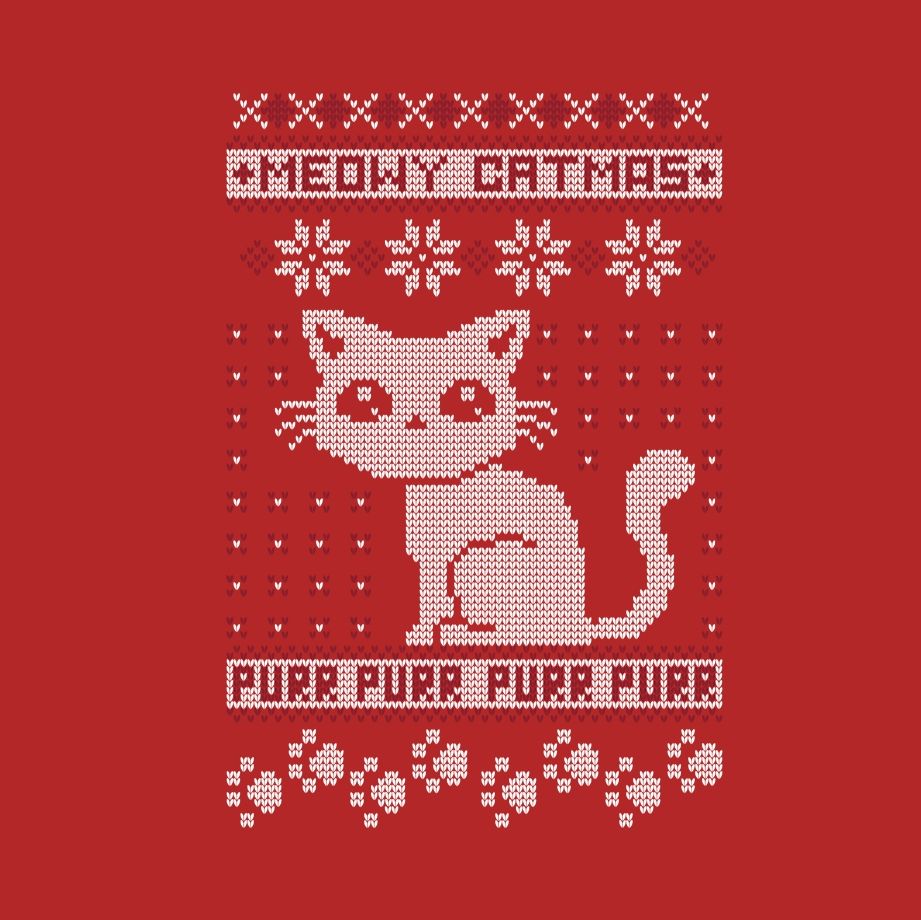 threadless's tweet photo. Never too early to find that purrfect holiday shirt. 🐈 
"Meowy Catmas" by @maped_ 
https://t.co/jkBiHNQUtM https://t.co/bMHfTWRxvk