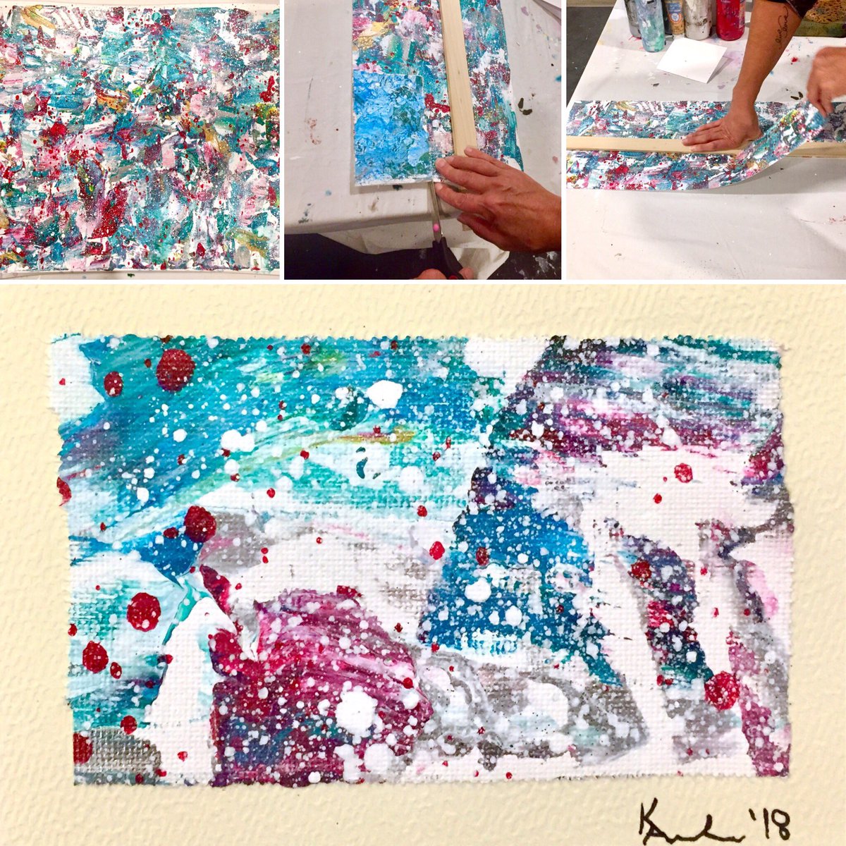 KirArtisty's tweet image. Hello snow! Perfect setting for tonight’s Christmas card paint night, only one ticket left! Here’s the link to snag it bit.ly/2A5vVY7    #sarnia #dtsarnia