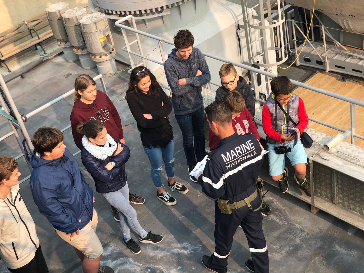 ortegaLFSF's tweet photo. Our students delegates have been invited today to visit a French naval ship « Le Bougainville » Thank you @FranceinSF  for this opportunity #LFSFexplore  #LFSFORTEGA #aefe https://t.co/zMvkC4OjoE