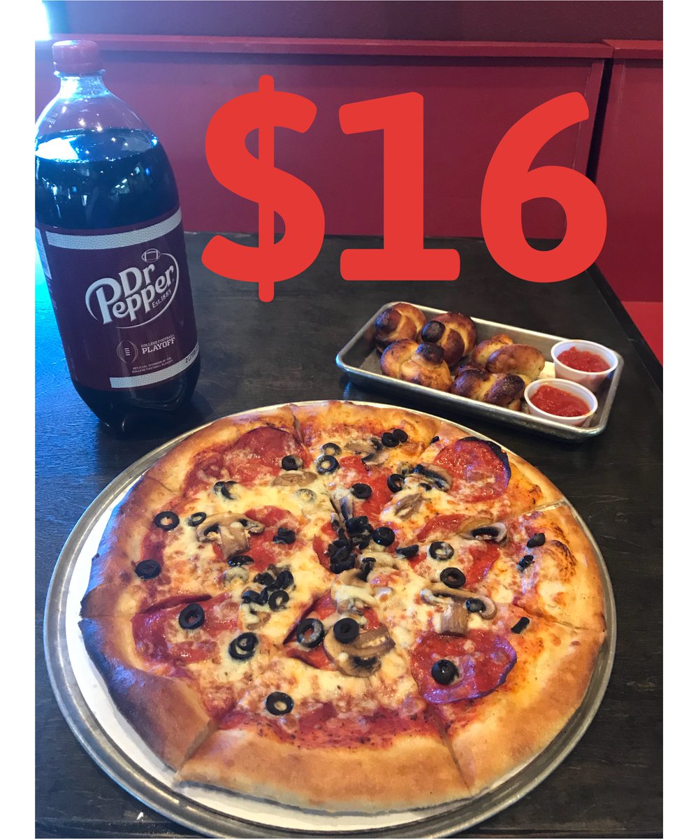 StoneOvenWF's tweet photo. Our new take out special is here! 1 Lg 3 topping!, 1 5pc of our new and improved Garlic Knots!, And a 2L of your choice!!! #stoneovenpizza #takeoutspecial #pizza #just16dollars #texomasbestpizza #stoneovenloven https://t.co/JFwdY2thOX