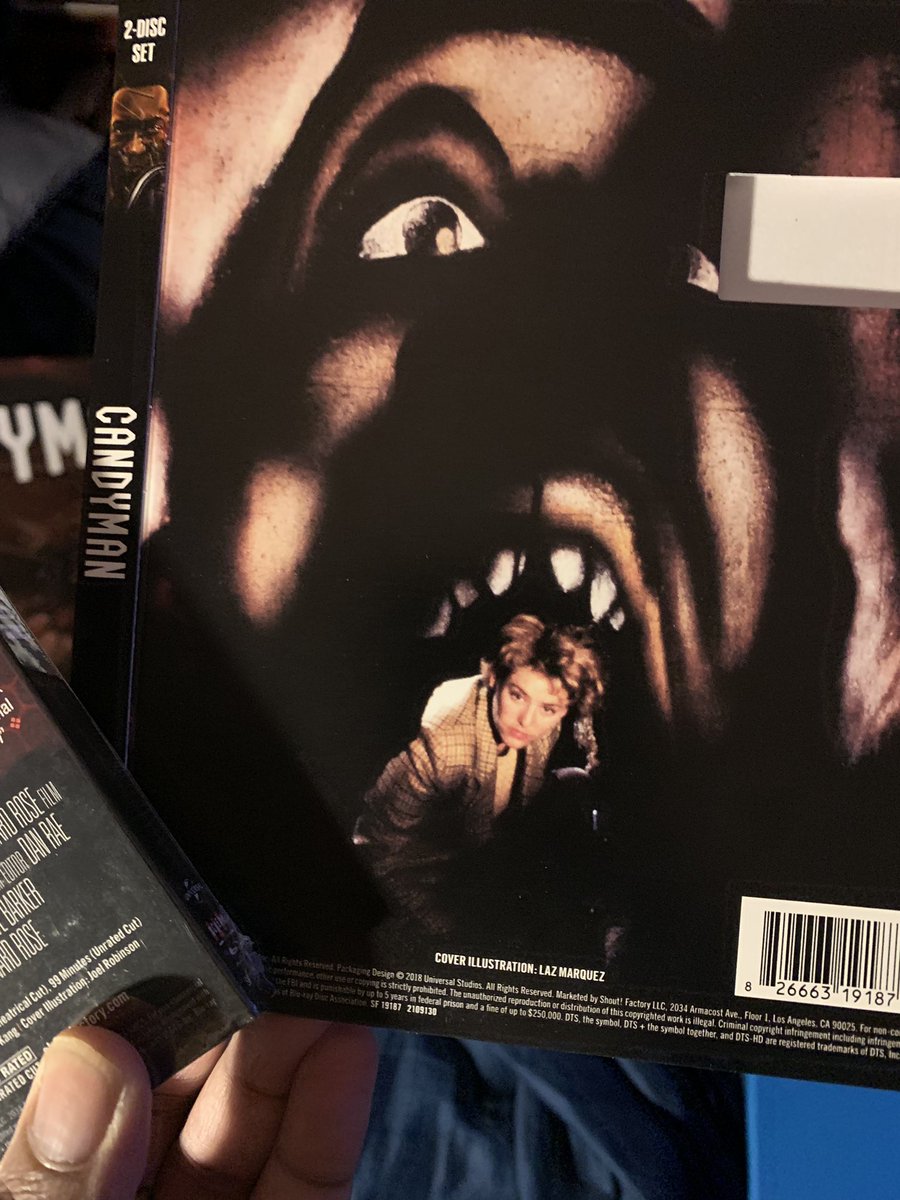 theanticritic's tweet photo. Happy Freaking Mail Day to me!!! I FINALLY have #Candyman on Blu-Ray!!! These posters and packaging are fucking superb!!! Thanks @shoutfactory! #Candyman #SweetsToTheSweet #SayHisNameFiveTimes #ItWasAlwaysYouHelen #DanielRobitaille #Horror #HorrorBlerd #90sSlashers #ScreamFactory https://t.co/129oL2STKU