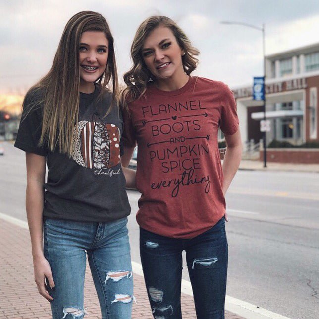 shopmixmingle's tweet photo. It’s #tshirtthursday! Comment which tee is your favorite for fall.
•
#fall #falltshirt #outfitgoals #ootdfashion #ootd #clothingboutique #boutique #streetstyle #streetwear #chic #mixmingleboutique #mixmingleb https://t.co/KCJe5b1X7K