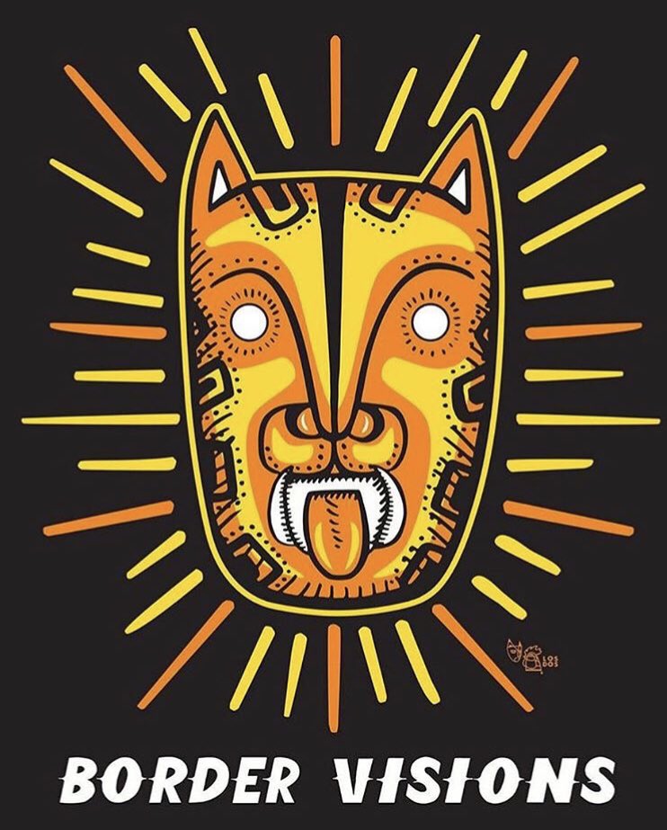 josue_raw_mirez's tweet photo. Llegando a El Paso with @oppagenda and @culturestrike for a weekend of conversation around border art, artists and the visionary narrative we build to challenge the symbols of hate against our migrant communities. super excited! Art by @losdos_maintainstudio #BorderVisions #Neta https://t.co/DoJ3inkcys