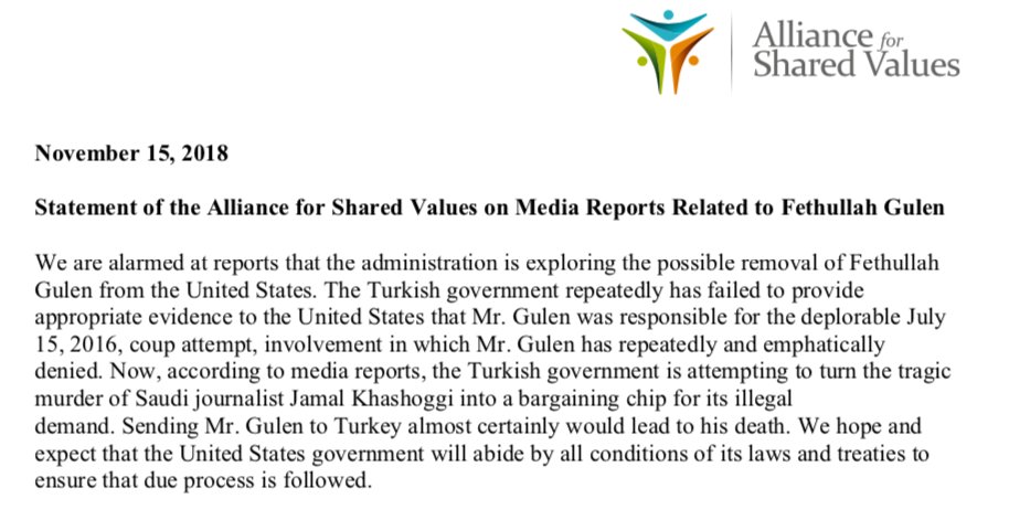 Statement of the Alliance for Shared Values on Media Reports Related to Fethullah Gulen: afsv.org/statement-of-t…