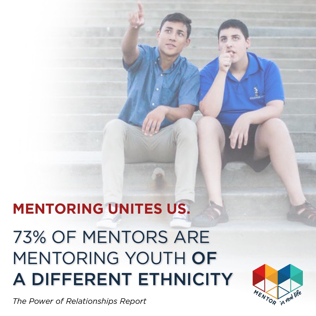 MENTORMinnesota's tweet photo. Mentoring unites us: 78% of mentors are mentoring youth of a different socioeconomic status, 73% of a different ethnicity. Invest in a movement that unites. Give today! https://t.co/wqXuL20OUr #GTMD18 #MENTORinMN #ThankYourMentor https://t.co/bSV6X50bub