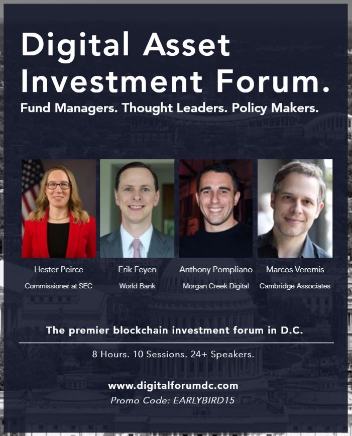 chrisnyoo's tweet photo. The #crypto space is evolving. It is a no-brainer to participate in the premier #DAIFDC with @APompliano @HesterPeirce @CarpeNoctom @Crypto_Macro @WorldBank @blockchain and @BittrexExchange. Gain insights and meet people at https://t.co/egWePKXrly

#blockchain #bitcoin #btc #eth https://t.co/6YVBNsKfzA