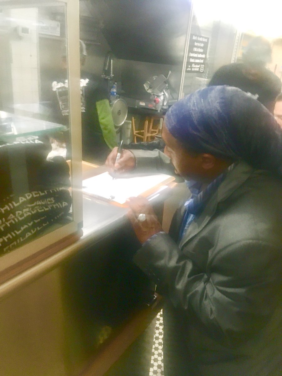 Big #Shoutout to #everyone <a href="/JimsSouthStreet/">Jim's South St</a> in #Philly! #best #cheesesteak #onlyloveisreal #photos by <a href="/MaggieCarnes/">Maggie Carnes</a>