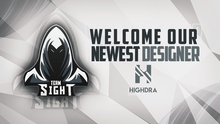 TeamSightGG's tweet photo. Proud to announce that @HiGHDra_dzns is joining us as designer! Give him a warm welcome to the team! Don't forget to check out his works: https://t.co/JBBf0n1EjW

#SightUp https://t.co/nDn6IFo1gx
