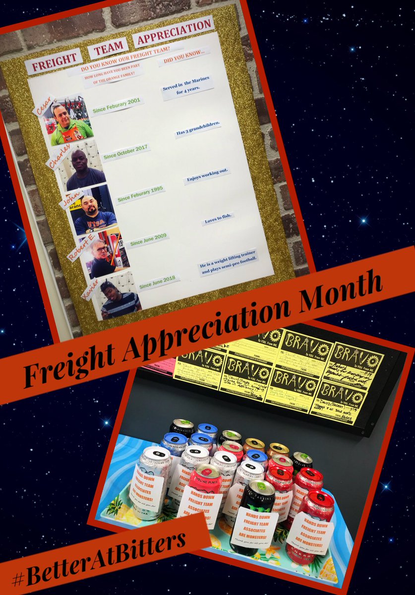MyDepotRocks's tweet photo. Freight Team Appreciation Month yβall!
This week on our FRTA BOARD is OASM Cesar, Charles, John, Robert E and Xavier! Thank you guys for all you do everyday! π§‘π§‘π§‘π§‘π§‘
#freightappreciation #582STRONG #BetterAtBitters #BittersBeast #FRTA https://t.co/4Ptv3v5Qud