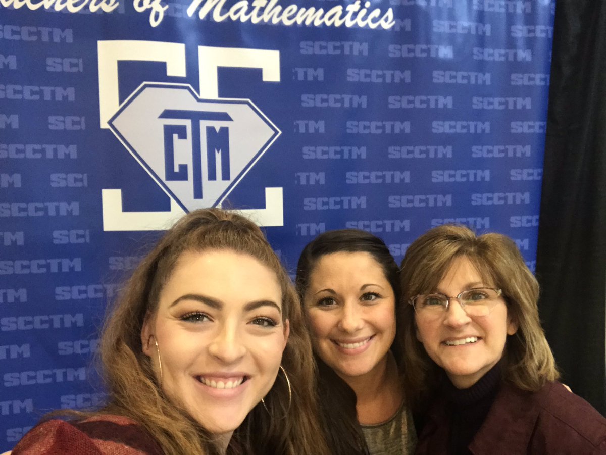 Had an awesome day 1 of the South Carolina Council of Teachers of Mathematics conference with @VickieDavisNBCT and @CoachWiles6! #SCCTM2018 #lex1math #lex1learns