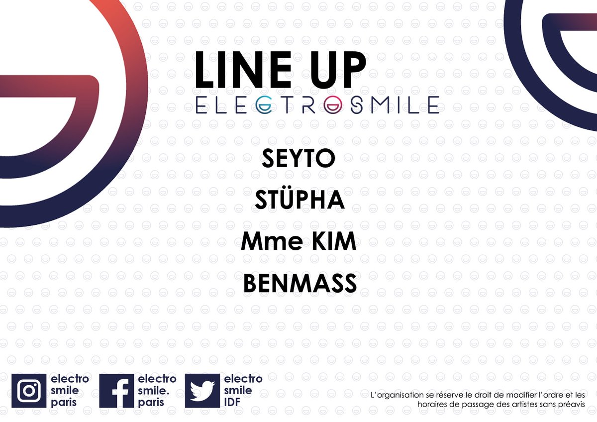 electrosmileIDF's tweet photo. 🌟[EVENT PANIC ROOM - 17.11.18 – LineUp]🌟
Des BEATS, des BEATS, des BEATS !!

👉ENTREE GRATUITE
👉EVENT FB => https://t.co/6K1TXvS29U 

Keep Smiling
#djset #technomusic #housemusic #electrosmileparis #keepsmiling #parisbynight #panicroomparis #event #underground #lienup https://t.co/U58iMhMESj