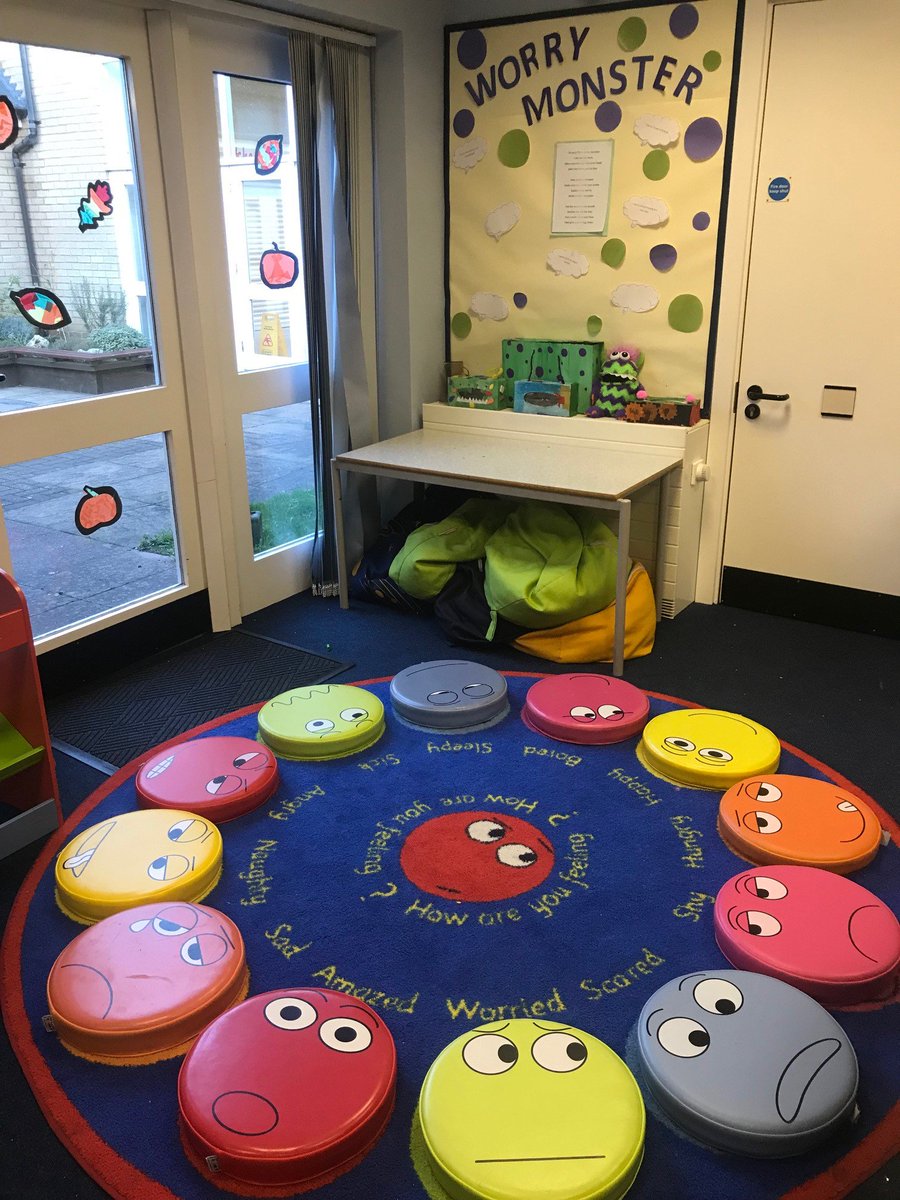 ThriveApproach's tweet photo. Thank you so much to Sarah from Stradbroke Primary Academy for sending in some photos of her lovely #Thriveroom. There are so many wonderful ideas for you to try in your setting, from a sensory wall to worry monsters! https://t.co/7vqx2z778h