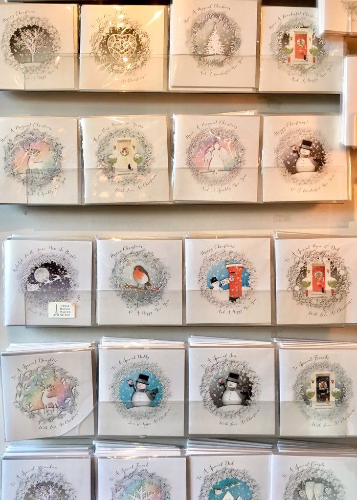 WendyJBlackett's tweet photo. Gorgeous display of our Christmas cards in @Angels_Too today! Apparently it’s going to snow next week too ☃️☃️☃️ https://t.co/vqNitg77Rr