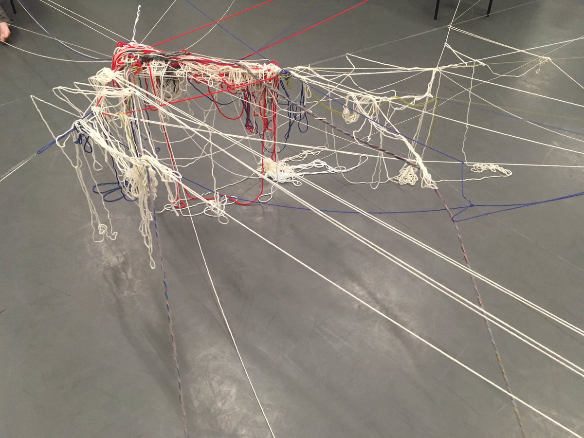 bethhabjam's tweet photo. A wonderfully creative session this evening at #YoungStrings @RNCMvoice as we began to explore ideas for a movement and music #composition on the theme of texture for the #stringsfestival in January. A wool #meshwork created by the children https://t.co/9Ts013yZ2p