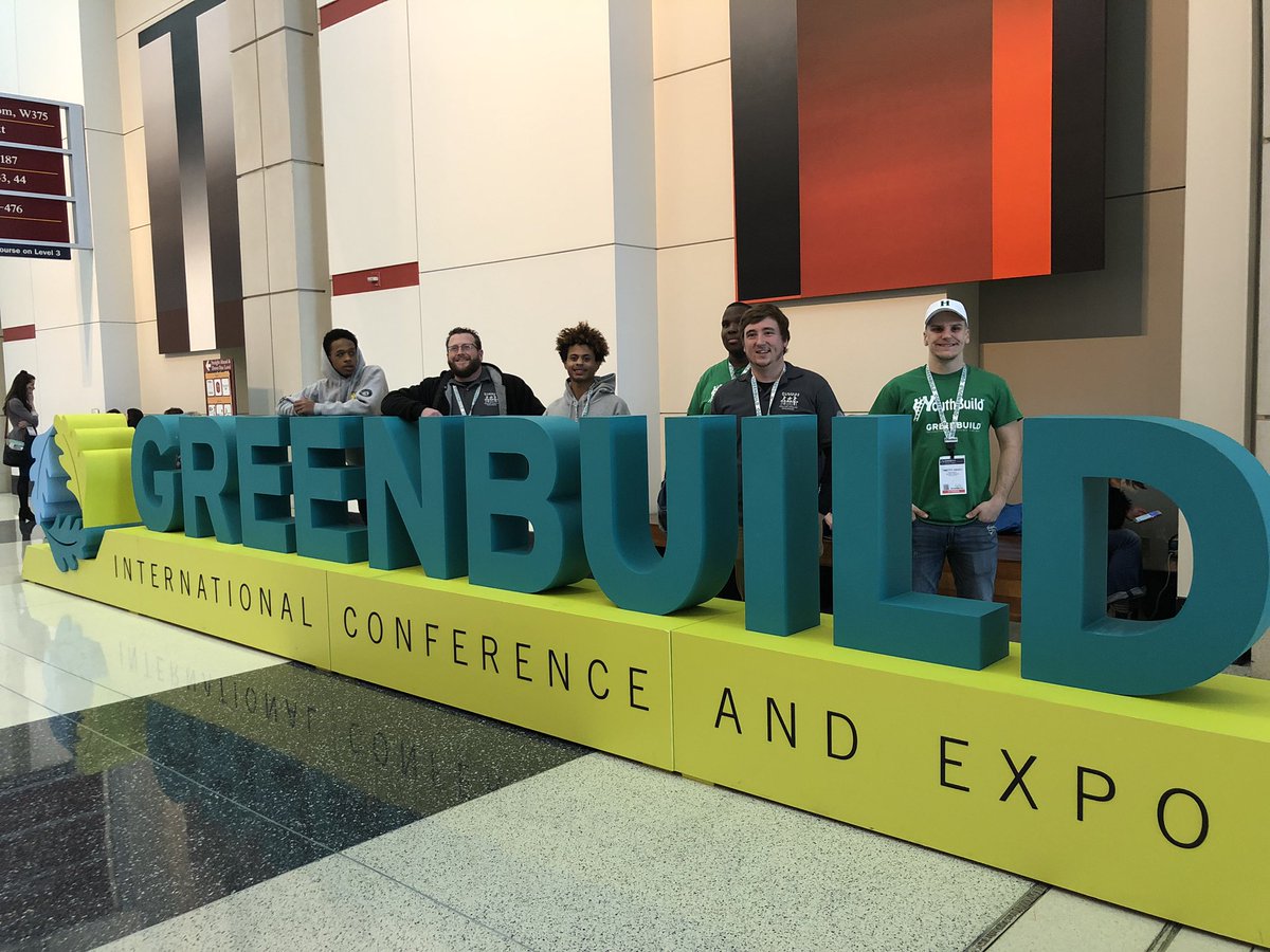 PapaClerico's tweet photo. Thank you @ProjectREBUILD1 for repping @YouthBuildUSA @AmeriCorps at #Greenbuild2018 ! https://t.co/CK4I232qzC