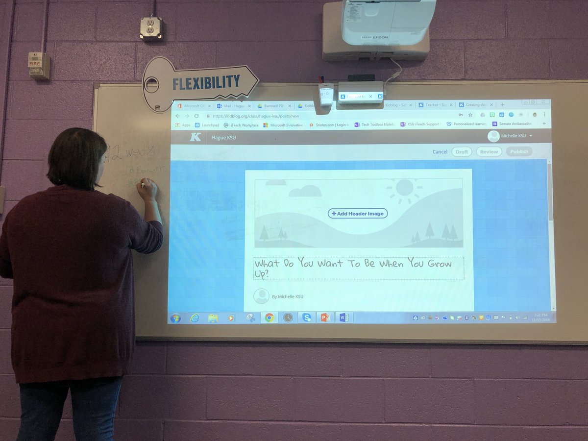 Excited to implement <a href="/Kidblog/">Kidblog</a> in my classroom! Thanks @KSUHague for a great PD! <a href="/BarnwellPD/">Lifelong Learner</a> #BEStools