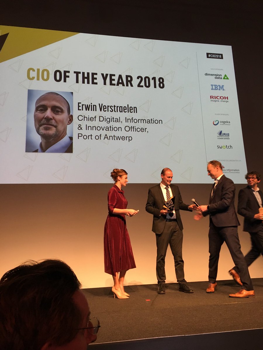 Veerlelozie's tweet photo. Great winner of CIO of the year 2018: congrats Erwin!! #CIO2018 https://t.co/Grnni81v7V