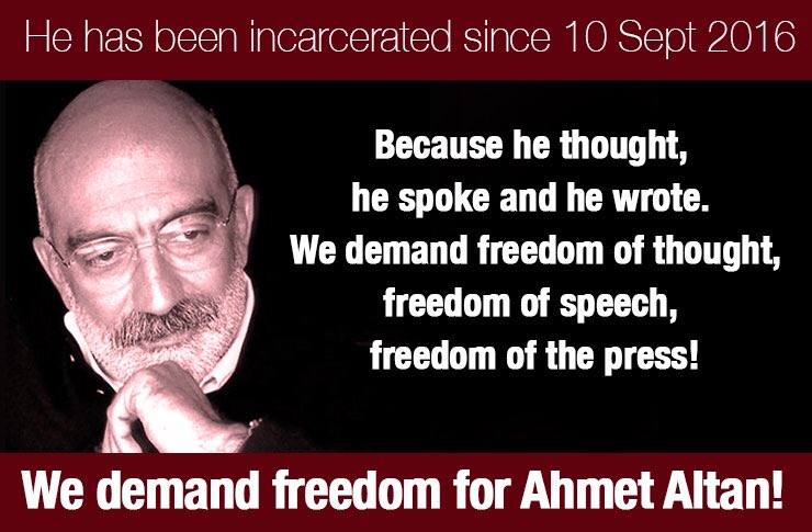 On PEN's Day of the #ImprisonedWriter we demand #FreedomForAhmetAltan