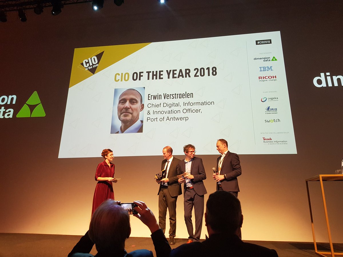 stevencruysberg's tweet photo. Niet meer spannend #CIO2018. Congrats Erwin @PortofAntwerp https://t.co/h1mVhzVDZh