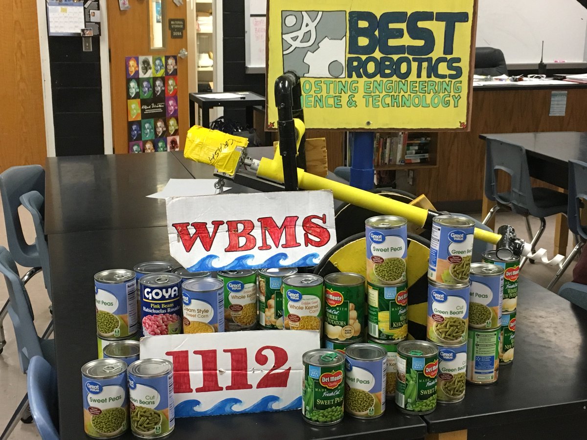 WBMS_robotics's tweet image. #Thanks2BESTrobotics Team food drive. Great job!