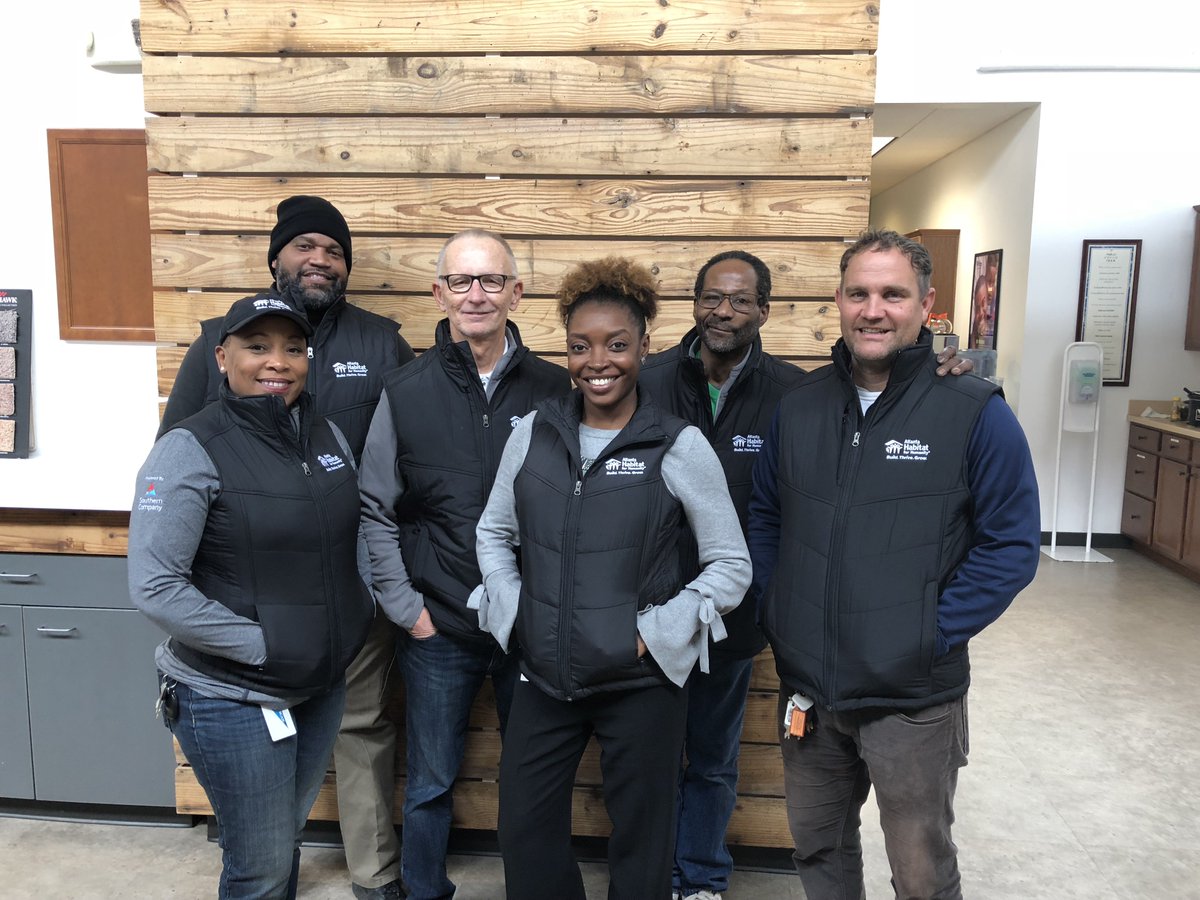 AtlantaHabitat's tweet image. Our “VestGiving”(Thanksgiving) potluck was a success! With over 80 employees, there was more food than we all could eat, unforgettable laughs, endless smiles, full stomachs and of course our company vests. #Habitatting #WorkFunBalance