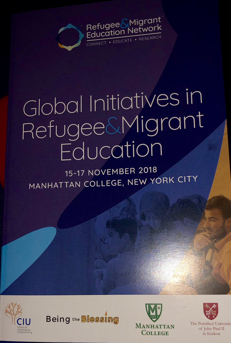 #NYC this week! 3day event global initiatives in #refugee & #migrant #edu conference.
Follow #RMENetwork @RefugeeEdu! #allarewelcome to attend #ManhattanCollege! Top advocates for #womeninconflict  #immigrants & #refugees. #BeTheBlessing share & sign up
eventbrite.com/e/global-initi… RT